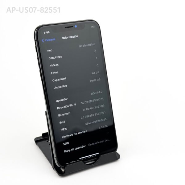 iPhone X 64GB Black - Usado 9/10 - Touch dañado - Liquidación
